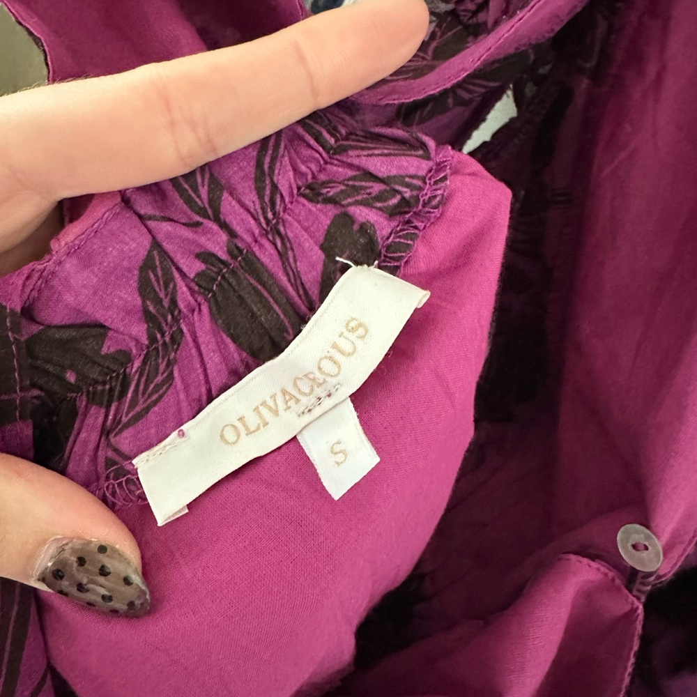 Purple Floral Ruffle Dress - Picture 3 of 3